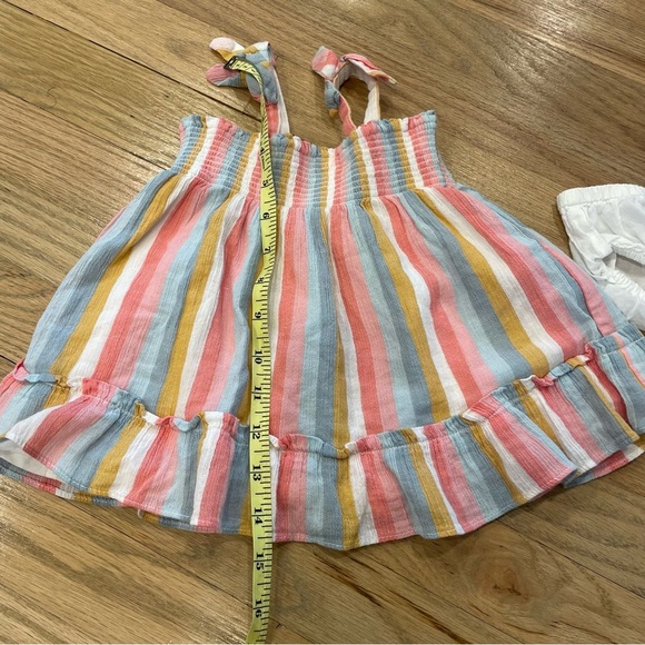 Janie and Jack Striped Crinkle Gauze Dress - Picture 3 of 7